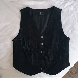 Suede Fringe Vest